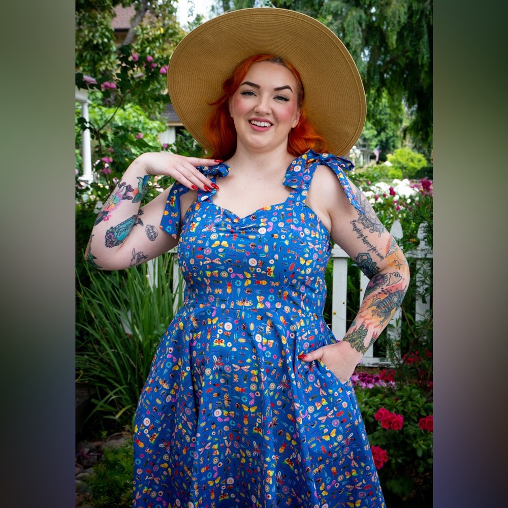 Heart of Haute Sarah swing dress bug novelty print insects retro pinup ModCloth